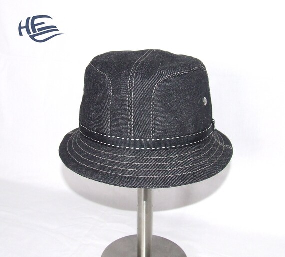 black denim bucket hat