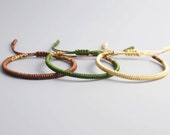 Tibetan Lucky Rope Bracelets, Handmade Knots Bracelets, Braided Rope Bracelets, Yoga Meditation Bracelets, Mantra Bracelets - Brave
