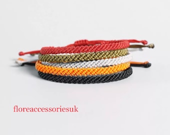 Summer Wristbands | Macrame  Wax Thread Rope Bracelet | Waterproof | Beach Bracelet | 4 mm width