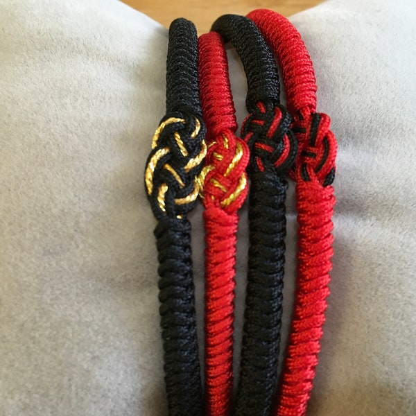 Tibetanischer unendlicher Knoten-Seil geflochten, handgemachter unendlicher Knoten-buddhistische Glücksarmbänder, Freundschaft, Paararmband
