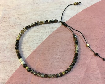 Yumi Dainty Stone Beads Bracelet, Stacking Bracelet, Tiny Delicate Bracelet, Chakra Bracelet, Natural Stone, Yoga Meditation Bracelet