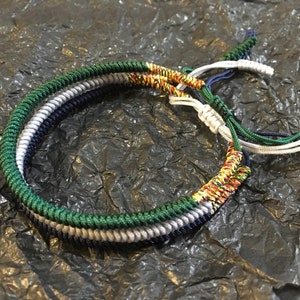 Tibetan Inspired Lucky Knot Bracelet Handmade Braided Rope Bracelet String Bracelet Health image 1