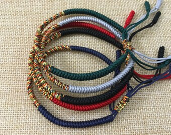 5 Colour choice Tibetan Lucky  Rope  Bracelets, Braided Rope Knots Bracelet, Yoga Bracelet, Mantra Bracelet,Giftable