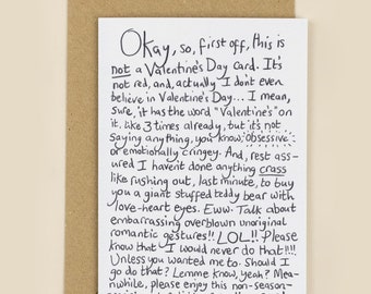 Not A Valentine's Card | funny valentine, funny relationship, funny love, sarcastic