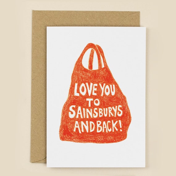 Love You to Sainsburys and Back Greeting Card Love You to the Moon