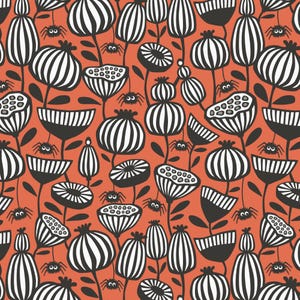 Gothic Whimsy Halloween Fabric by Cloud 9 Fabrics - Spiders Garden  227997 - sold in 1/2 yard increments, continuously cut