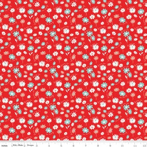 You & Me Loves Me - Red C15401 By Sandy Gervais For Riley Blake Designs - 1/2 yard increments, continuously cut