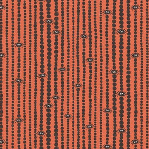 Gothic Whimsy Halloween Fabric by Cloud 9 Fabrics - Spider Stripes 227993 - sold in 1/2 yard increments, continuously cut