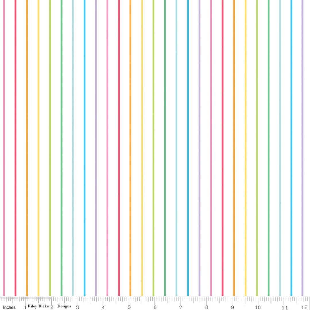 Sunshine Blvd Stripes - C12103-white by Damask Love for Riley Blake ...