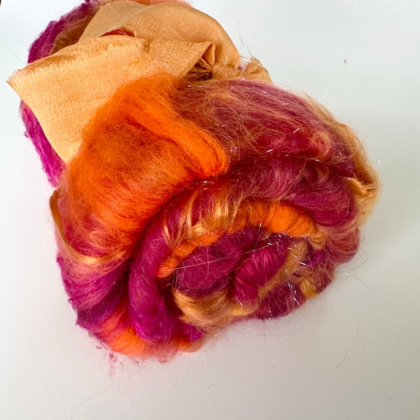 NEW Sunset Dreaming Art Batt for Spinning or Felting