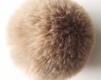 Silky Cocoa Faux Fur Pom Pom