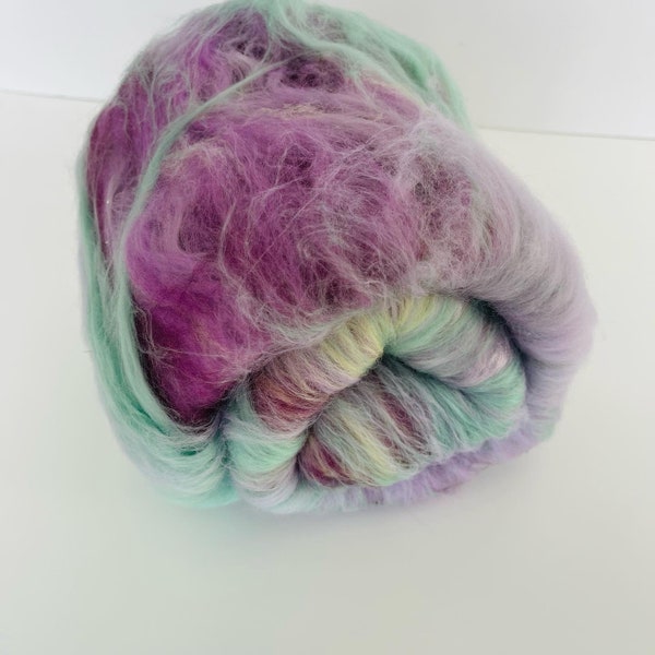 Lily Pond Art Batt for Spinning or Felting