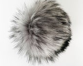 NEW Silver Husky Faux Fur Pom Pom