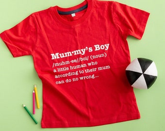 Mummy's Boy Funny Definition T Shirt, Boys Gift, Funny kids tee, cute toddler shirt, one two year old cute kids clothes, sibling t-shirt