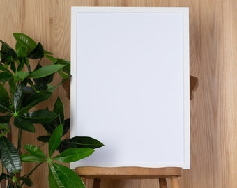 Large white picture frame, A2 white frame, white photo frame, white poster frame, high quality modern white frame simple white frame