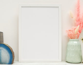 A2, A3, A4, A5 White Photo Frames, Home Décor Frame & Mount, Wood Wall Art Hanging Frame, Handmade White Picture Frame Photo Gift