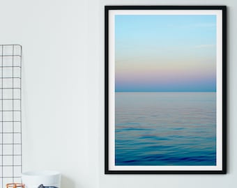 Relaxing Ocean Print Wave Print Sea Print Ocean water photo, Chill Landscape sea photography blue ocean photo