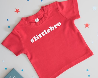 Little Brother t-shirt, Sibling t-shirt, new Brother gift, fun Little Brother Outfit, younger baby brother announcement tee, little bro