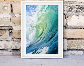 Relaxing Ocean Print Wave Print Sea Print Ocean water photo, Chill Landscape sea photography blue ocean photo