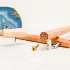 Geometric Oak Wood Drawer Handles, Minimalist handle Modern cabinet pulls, Wood cabinet Pull, cabinet door handles, handmade wardrobe handle