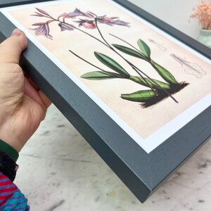 A4 Grey picture frame - Handmade dark grey wood wall art frame, grey photo frame, A4 print frame, high quality solid wood A4 picture frame image 5