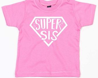 Super Sis Sister T Shirt, super hero girls birthday gift for sister kids tee, cute kids shirt, cute kids clothes, girls sibling t-shirt