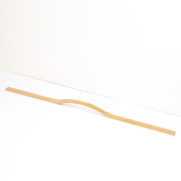 Curved Oak Wood Drawer Handles Etsy