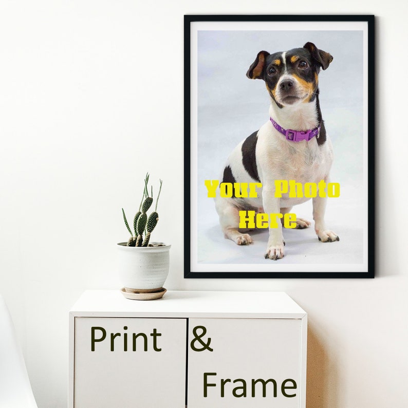 Print and Frame Anything Framed Print, Print your own Artwork, poster or photos Custom printing Service, custom image in frame art print image 1
