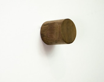 Piccola manopola in legno di noce, maniglia minimalista, maniglie moderne per mobili, manopole in legno, manopola per porta di mobili, manopole per cassetti fatte a mano