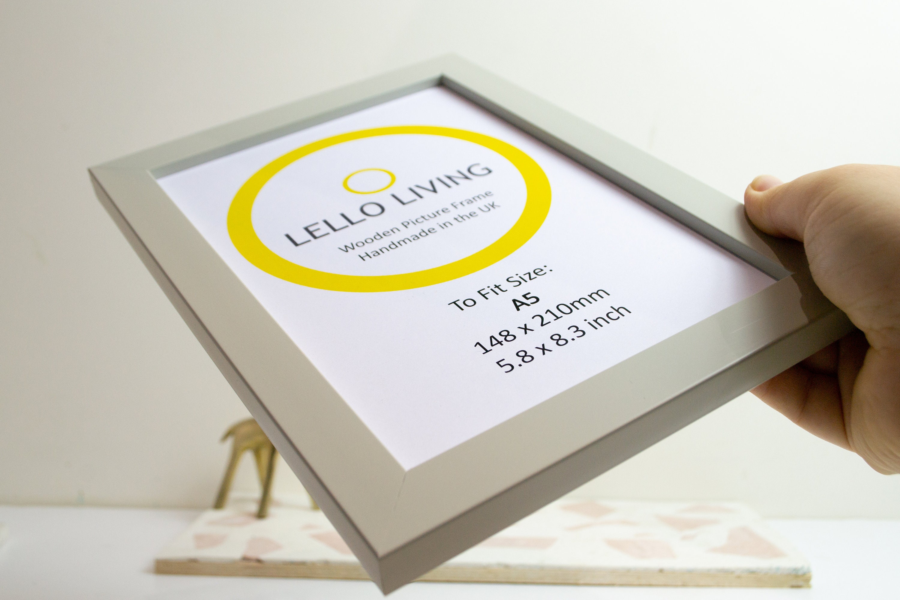 Grey picture frame A5 A4 A3 grey wood frame grey photo Etsy