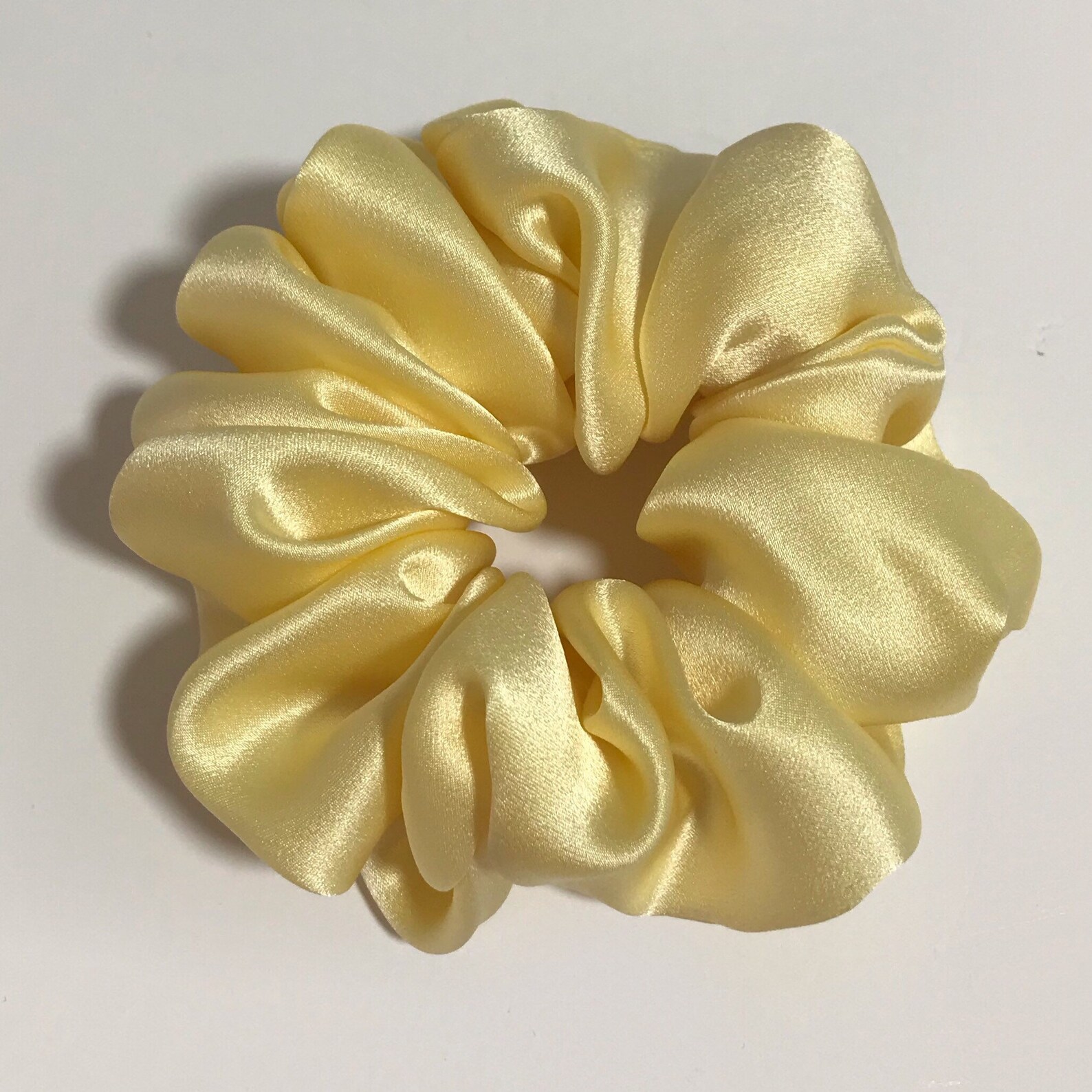 Yellow silk scrunchie/satin scrunchie/satin scrunchie/silk Etsy