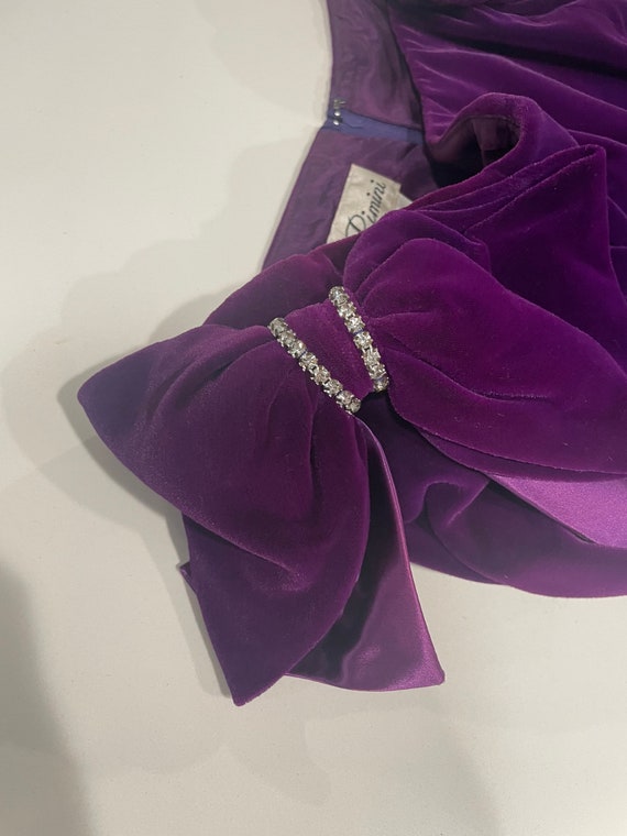 Vintage 80’s purple velvet prom dress 4 - image 8