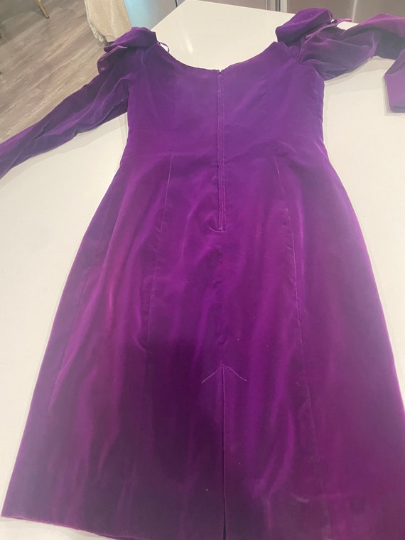 Vintage 80’s purple velvet prom dress 4 - image 3