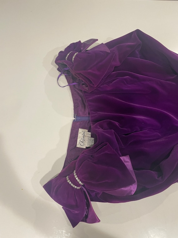 Vintage 80’s purple velvet prom dress 4 - image 5