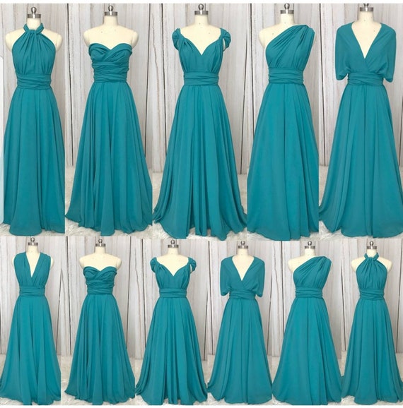 2018 Chiffon Convertible Bridesmaid Dresses Long Mixed Styles Etsy