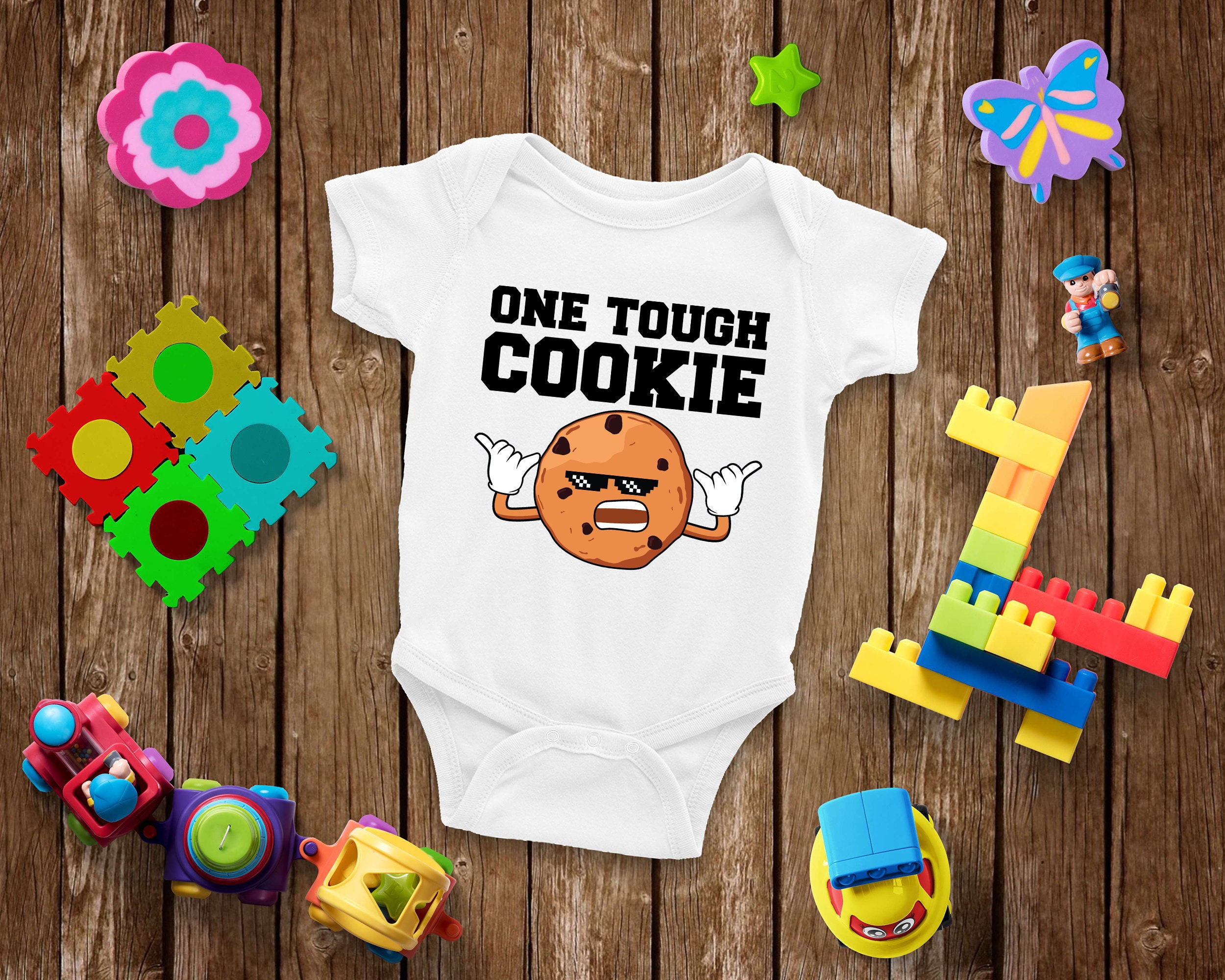 Funny One Tough Cookie Love Cookies Baby Bodysuit Gifts for Etsy
