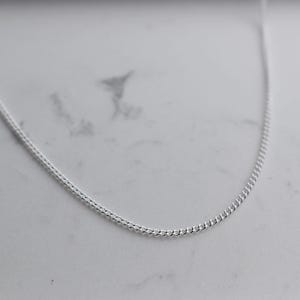 925 Sterling Silver Chain Necklace 2mm Sterling Silver Chains Layering Necklace for Pendants Silver Connell Chain Gift for Him Gift for Her