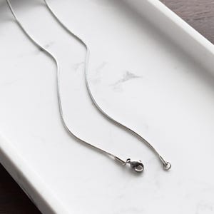 Snake Chain Necklace silver Minimal Necklace Silver Stainless Steel Necklace Water Resistant Chain Choker Mens Womens Silver Chain