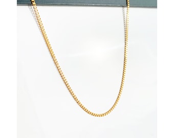 Chaîne de bordure en acier inoxydable or 3mm Connell Style Collier Homard Fermoir homme petit ami cadeau