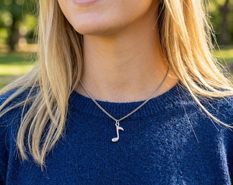 Collier pendentif note de musique en or, bijou minimaliste pour musicien, cadeau unisexe