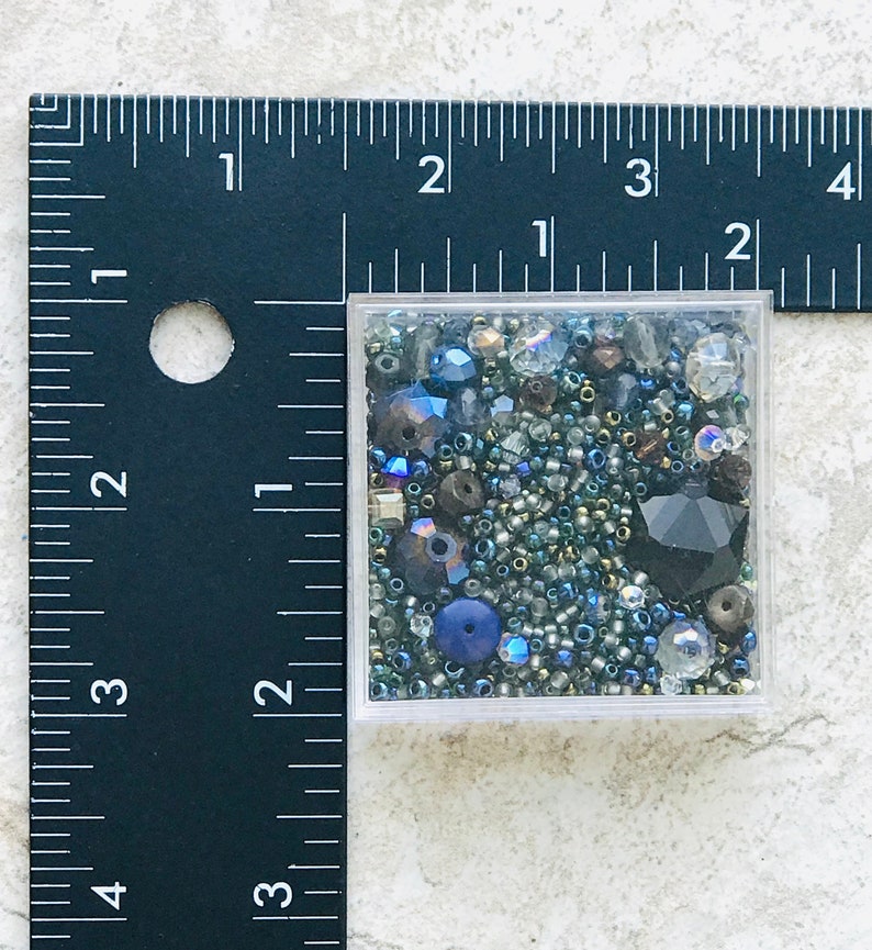 Blue Crystal Bead Mix Bead Soup Kit DIY Beading Bead Etsy