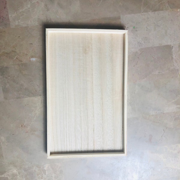 Wooden Canvas Blank - Rectangle Blank Canvas - Beige Wooden Canvas Blank