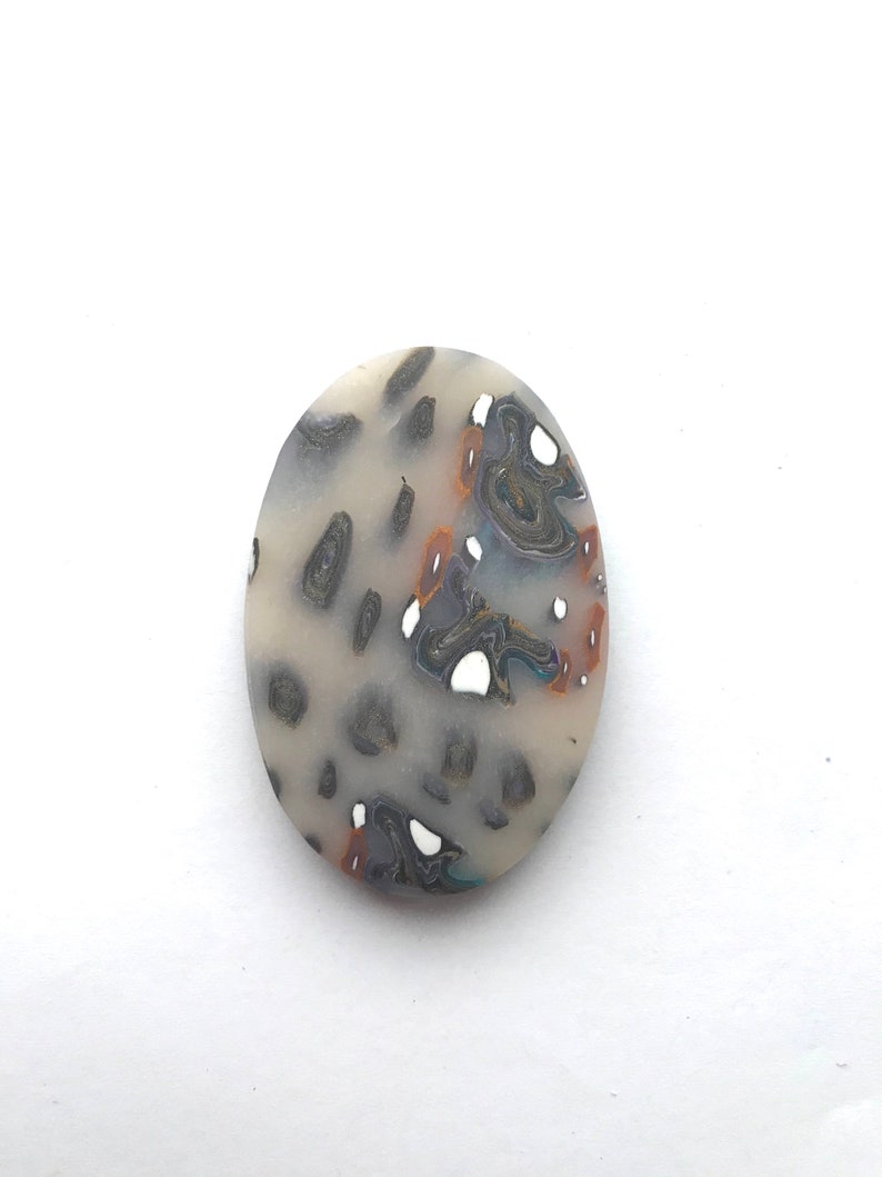 Clay Focal Bead Clay Wire Wrapping Brown Clay Cabochon Handmade Art Clay 50mm Cabochon Brown Art Focal Clay Focal Bead