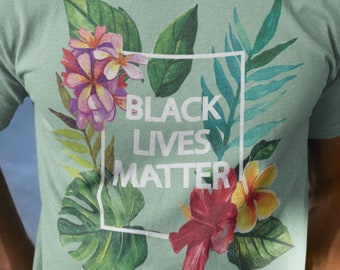 Black Lives Matter | Black Women Matter Floral Tee | BLM Women Power Shirt | Black Owned Shops
