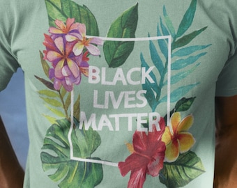 Black Lives Matter | Black Women Matter Floral Tee | BLM Women Power Shirt | Black Owned Shops