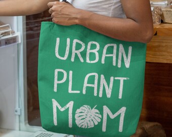 Plant Mom Tote Bag, Crazy Plant Lady, Plant Lover Gift, Reusable Grocery Bag, Tote Bag