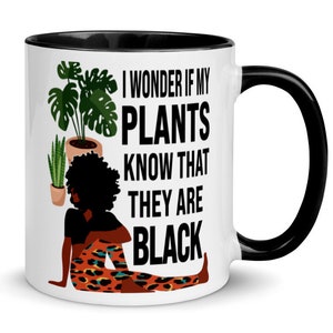 Yoga Mugs, Black Girl Magic, Black Women Yoga, African American, Yoga Poses, Gift for Black Woman, Yogi Gifts, Yogini Mug, Black Own Shop