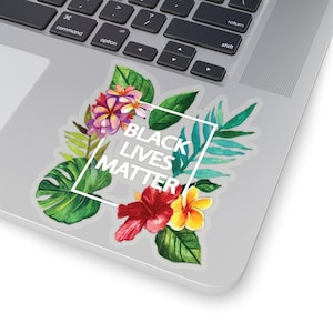 | d’autocollant Black Lives Matter | autocollant BLM | des amateurs de plantes rares magasins appartenant à des Noirs | Cadre blanc