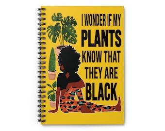 Melanin Journals, Notebook for Black Women, Black Woman Yoga Pose Journal, Plant Mom, Gifts For Mom, Black Owned Shops