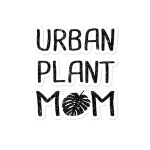 Pflanze-Liebhaber-Aufkleber, Urban Plant Mom, schwarze Pflanze Liebhaber, verrückte Pflanze Dame, Pflanze Eltern, Zimmerpflanze Aufkleber, Vintage, Blase-freie Aufkleber